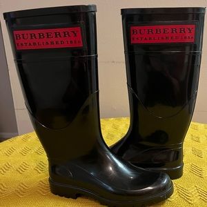 Burberry rain boots